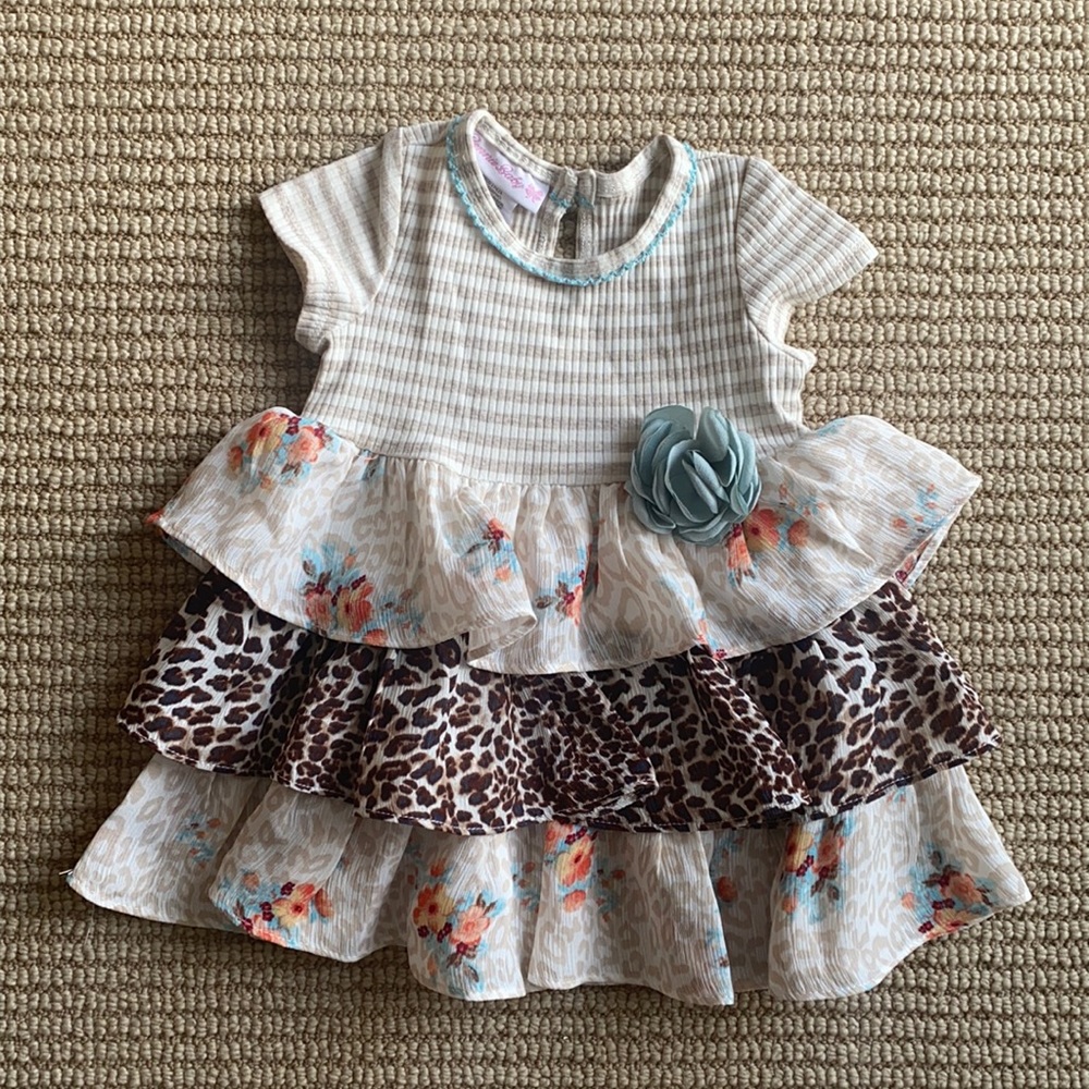Bonnie Baby mixed print dress